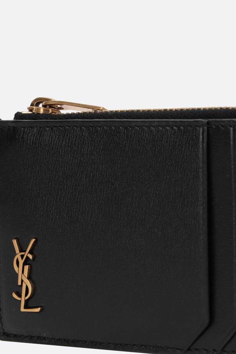 Portofele Saint Laurent Saint Laurent  Wallets Black Barbati (BM 18037812) 4