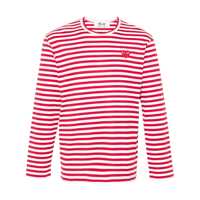Tricouri Comme Des Garçons Play Red And White Cotton T-Shirt Femei