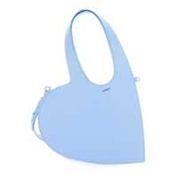 Genti de umar 'Baby Heart' Blue Heart Shaped Crossbody Bag With Adjustable And Removable Shoulder Strap In Leather Woman Femei