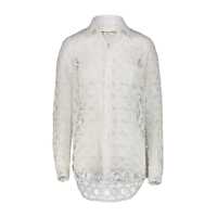 Camasi Comme Des Garçons White Lace Shirt Clothing Femei