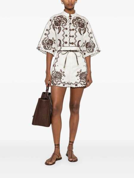 Camasi office ZIMMERMANN Ascension linen shirt Beige Femei (BM 18041184) 2