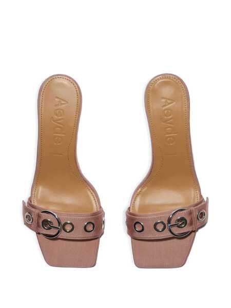 Sandale AEYDE Ilvy Eyelet Grosgrain 55 mm Mules Pink Femei (BM 18041364) 3