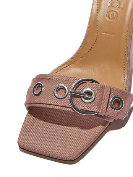 Sandale AEYDE Ilvy Eyelet Grosgrain 55 mm Mules Pink Femei (BM 18041364) 5