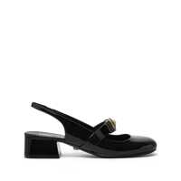 Pantofi cu toc Versace Gianni Ribbon Patent Leather Pumps Femei