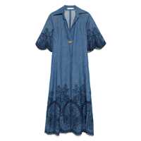 Rochii Zimmermann Coco Embroidered Denim Dress Femei