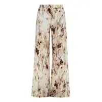 Pantaloni casual 120% Lino Linen Trousers Femei