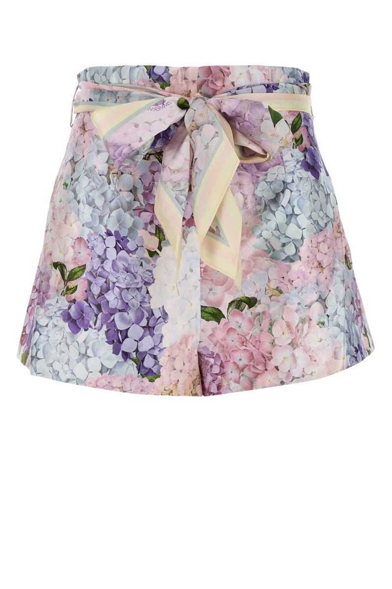 Pantaloni casual ZIMMERMANN Zimmermann Printed Silk Shorts WHITE Femei (BM 18043377) 1