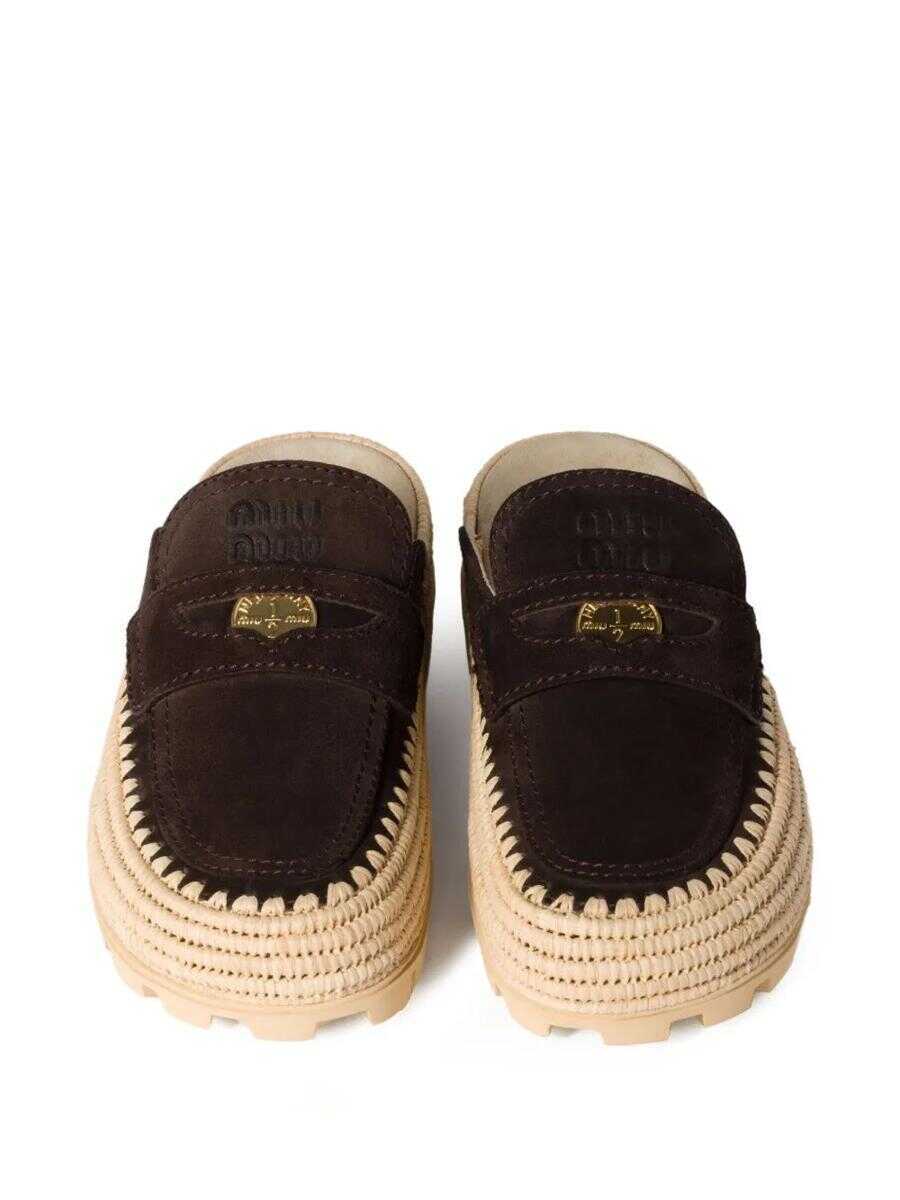 Sandale Miu Miu Miu Miu Pantofole MORO Femei (BM 18043548) 2