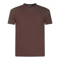 Tricouri Zanone Brown Cotton T-Shirt Barbati