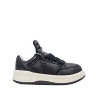 Sneakers 'Turbowpn' Black Low Top Sneakers With Logo Detail And Elongated Tongue In Leather Unisex Femei