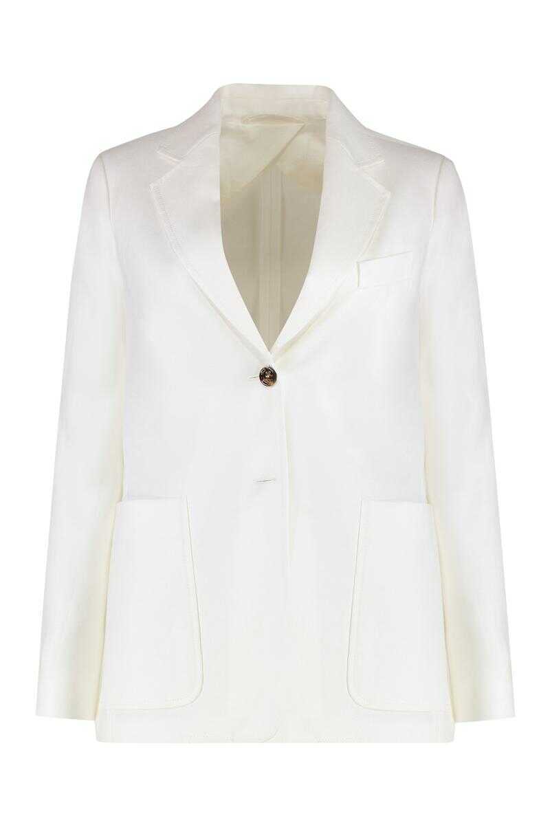 Geci Max Mara Max Mara Guglia Linen Jacket WHITE Femei (BM 18045054) 1