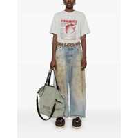Tricouri Golden Goose Journey W'S Boxy T-Shirt Cotton Slub Jersey With Print Femei