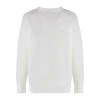 Pulovere Fabiana Filippi Dama - Pulovere Fabiana Filippi Fabiana Filippi Wool-Cotton Blend Crew-Neck Sweater WHITE Femei (BM 18045789) - B-mall.ro