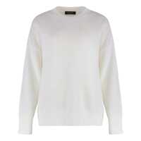 Pulovere Fabiana Filippi Wool-Cotton Blend Crew-Neck Sweater Femei