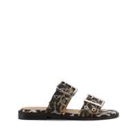 Sandale Ganni Feminine Buckle Leopard Print Sandals Femei