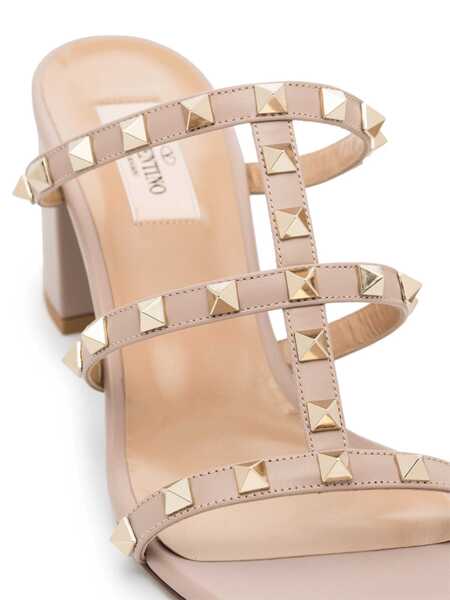 Pantofi cu toc Valentino Garavani Valentino Garavani Rockstud Leather Sandals POWDER Femei (BM 18046422) 2