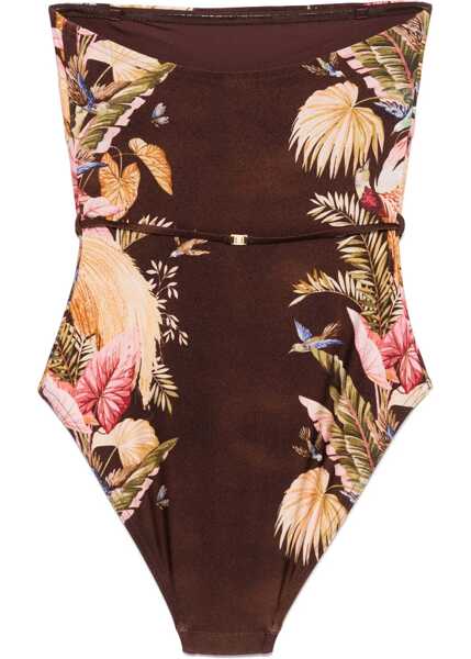 Costume de baie intregi ZIMMERMANN Ascension one-piece Swimsuit BURGUNDY PALM FLORAL Femei (BM 18046699) 2