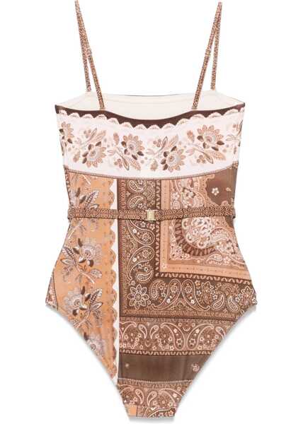 Costume de baie intregi ZIMMERMANN Lucky one-piece Swimsuit CHOCOLATE BANDANA Femei (BM 18046702) 2