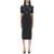 Fendi Wool Dress With Embroidery BLACK