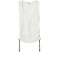 Topuri Burberry White Cotton Top Femei