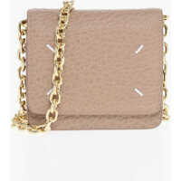 Portofele Mm11 Textured Leather Wallet With Chain Shoulder Strap Barbati