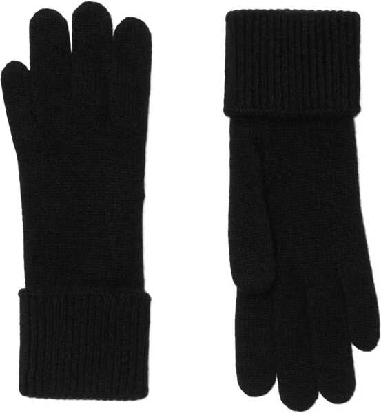 Manusi Burberry Cashmere Gloves With Embroidered Logo Black Barbati (BM 18048526) 2