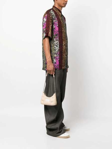 Genti tip postas Maison Margiela Mm11 Quilted Leather Glam Slam Hobo Bag With Chain Shoulder Pink Femei (BM 18048547) 2