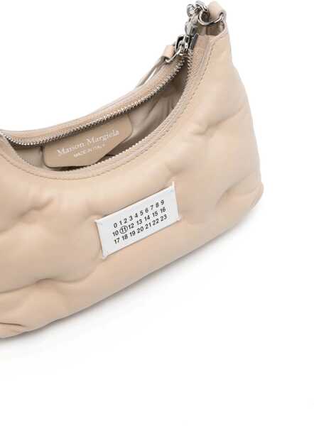 Genti tip postas Maison Margiela Mm11 Quilted Leather Glam Slam Hobo Bag With Chain Shoulder Pink Femei (BM 18048547) 5