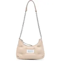 Genti tip postas Mm11 Quilted Leather Glam Slam Hobo Bag With Chain Shoulder Femei