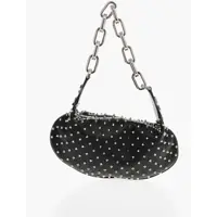 Genti de umar Studded Leather Hobo Bag With Chain Handle Femei