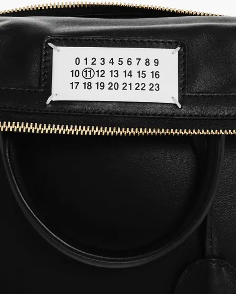 Genti de mana Maison Margiela Mm11 Leather 5Ac Handbag With Removable Shoulder Strap Black Barbati (BM 18048553) 4