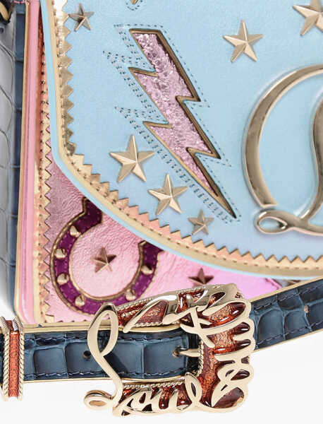 Genti tip postas Christian Louboutin Lam Leather Giddy Crossbody Bag With Studs Multicolor Femei (BM 18048562) 3