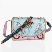 Genti tip postas Lamè Leather Giddy Crossbody Bag With Studs Femei