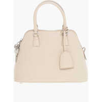 Genti tip postas Mm11 Textured Leather 5Ac Bag With Canvas Detail Femei