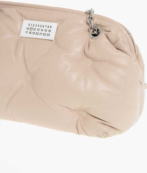 Genti de umar Maison Margiela Mm11 Quilted Leather Glam Slam Shoulder Bag With Chain Handl Pink Barbati (BM 18048598) 3