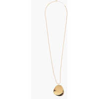 Coliere Brass Necklace With Logoed Pendant Femei