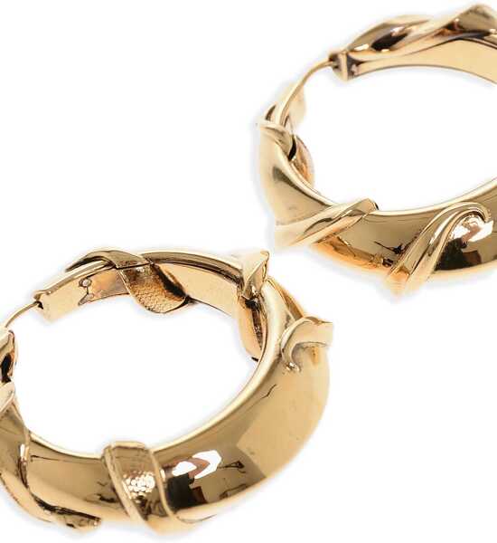 Cercei Alexander McQueen Brass Snake Hoop Earrings Gold Femei (BM 18048607) 3