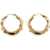 Alexander McQueen Brass Snake Hoop Earrings Gold