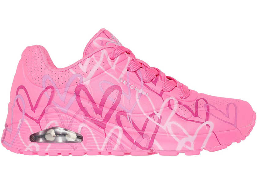 Sneakers SKECHERS x JGoldcrown Uno - Spread the Love H.Pink Pink Femei (BM 18048691) 2