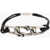 Alexander McQueen Rope Loop Bracelet With Brass Detail Black