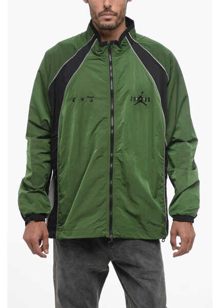 Jachete Off-White Ow X Jordan Nylon Track Windbreaker With Front Zip Green Barbati (BM 18048724) 1