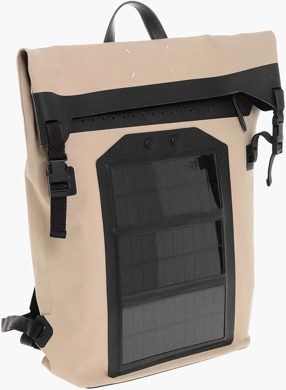 Rucsacuri Maison Margiela Roll-Up Designed Mackintosh Backpack With Integrated Solar P Beige Femei (BM 18048736) 3