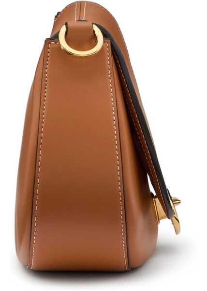 Genti de umar Valentino Garavani Leather Shoulder Bag With Logoed Buckle Brown Femei (BM 18048742) 4