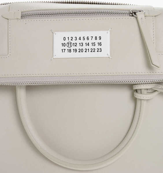 Genti de umar Maison Margiela Mm11 Leather 5Ac Tote Bag With Removable Shoulder Strap Beige Barbati (BM 18048748) 4
