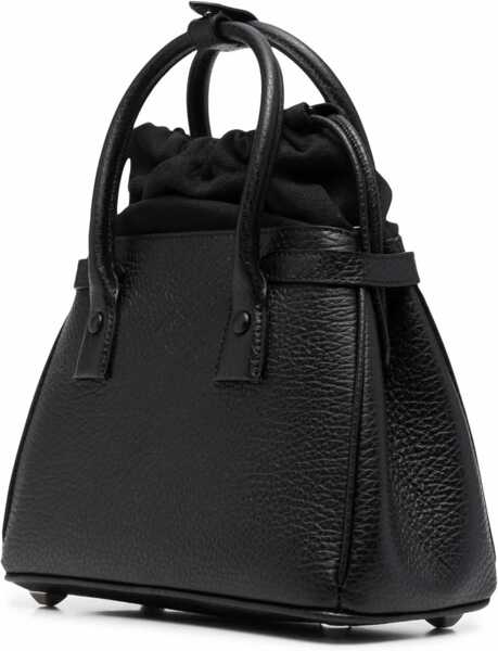 Genti de umar Maison Margiela Mm11 Textured Leather 5Ac Bag With Canvas Detail Black Barbati (BM 18048751) 3