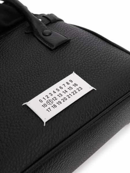 Genti de umar Maison Margiela Mm11 Textured Leather 5Ac Bag With Canvas Detail Black Barbati (BM 18048751) 4