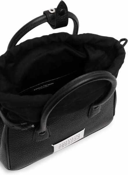 Genti de umar Maison Margiela Mm11 Textured Leather 5Ac Bag With Canvas Detail Black Barbati (BM 18048751) 5