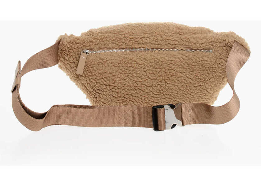 Genti de mana DSQUARED2 Eco-Shearling Icon Pouch Beige Barbati (BM 18048760) 2