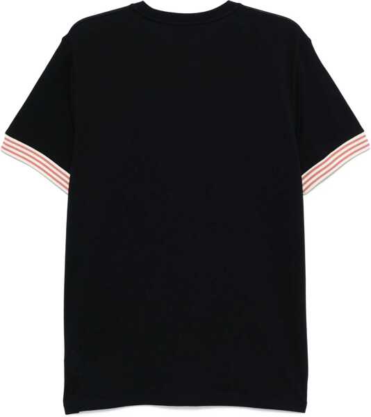 Tricouri Fred Perry T-Shirt With Striped Manihe Border BLUE Barbati (BM 18048829) 2