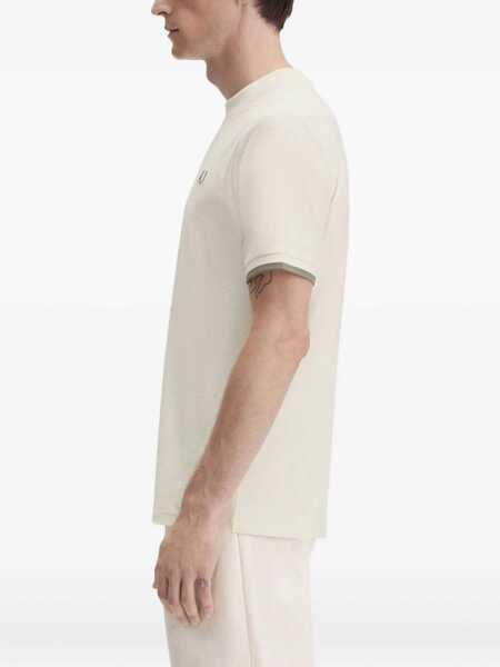 Tricouri Fred Perry Pique T-Shirt IVORY Barbati (BM 18048859) 3